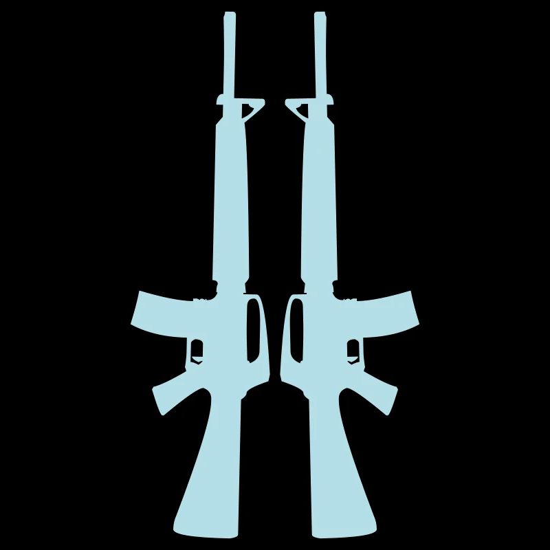 Silhouette du fusil double