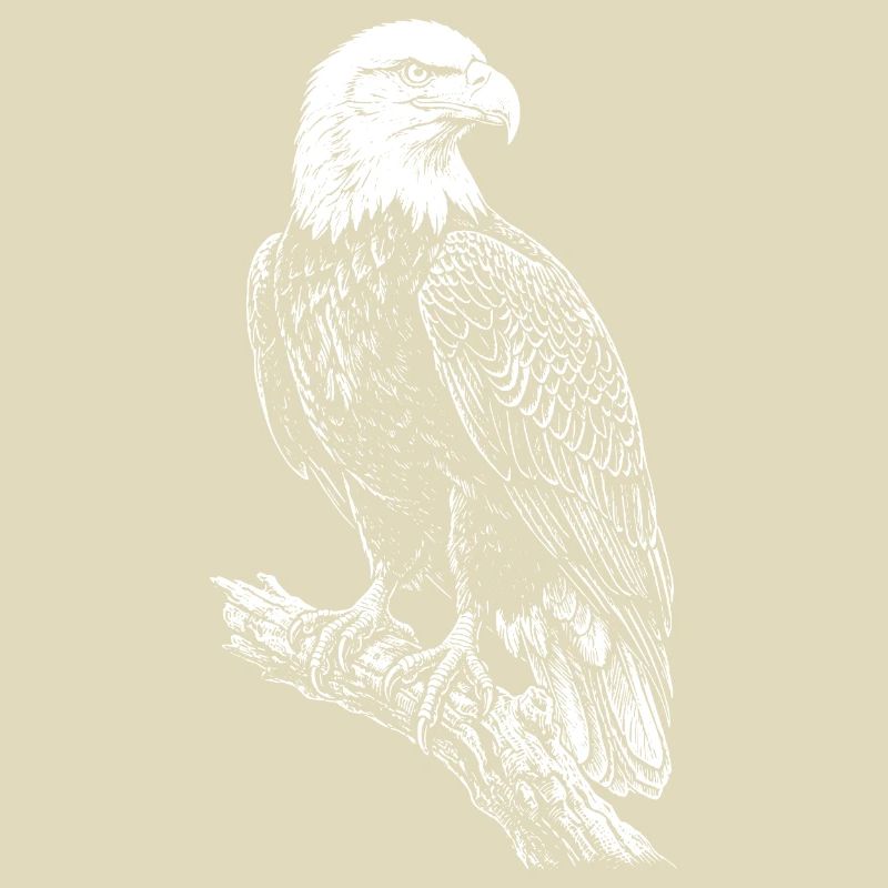 Perched Eagle Silhouette