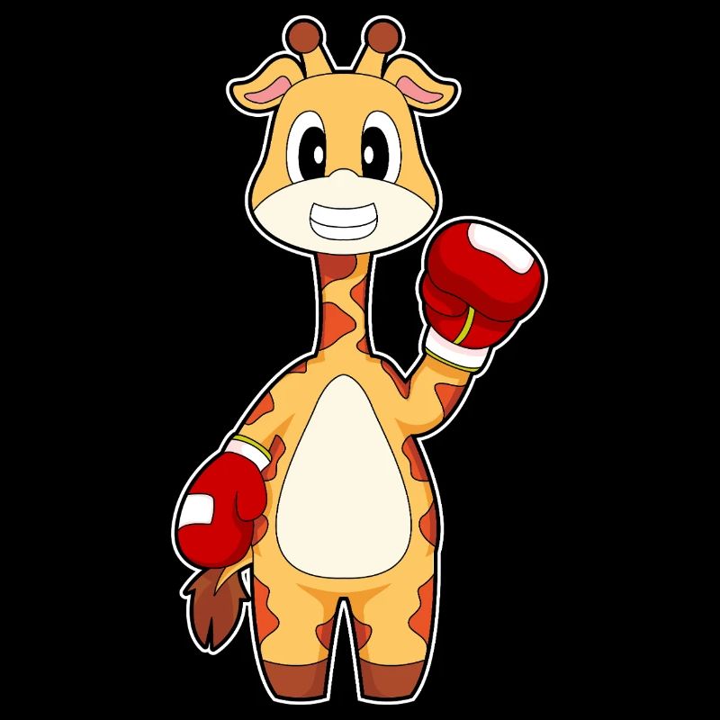 Girafe Boxer Gants de boxe Boxe Boxe