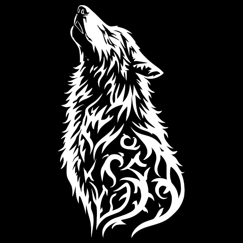 Wild Wolf Head Tattoo Design