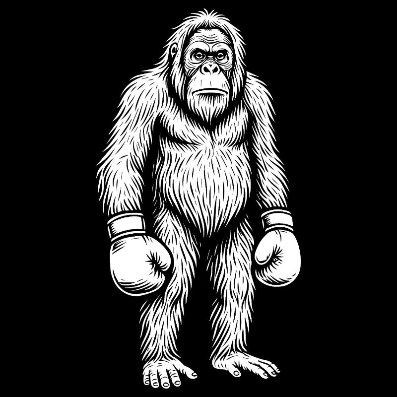 Silhouette de boxe orang-outan