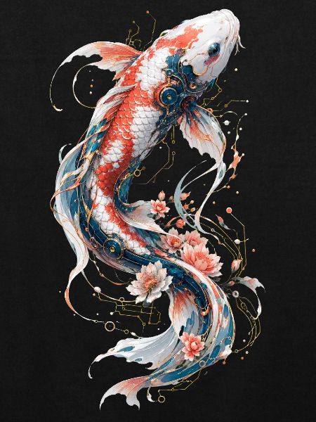 Koi mécanique florale