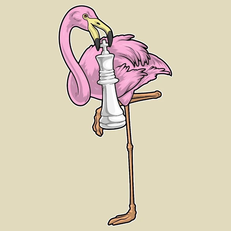 Flamingo Chess Piece King Chess
