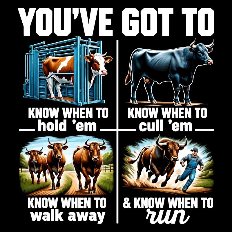 Funny Farmer Design – Know When To Run