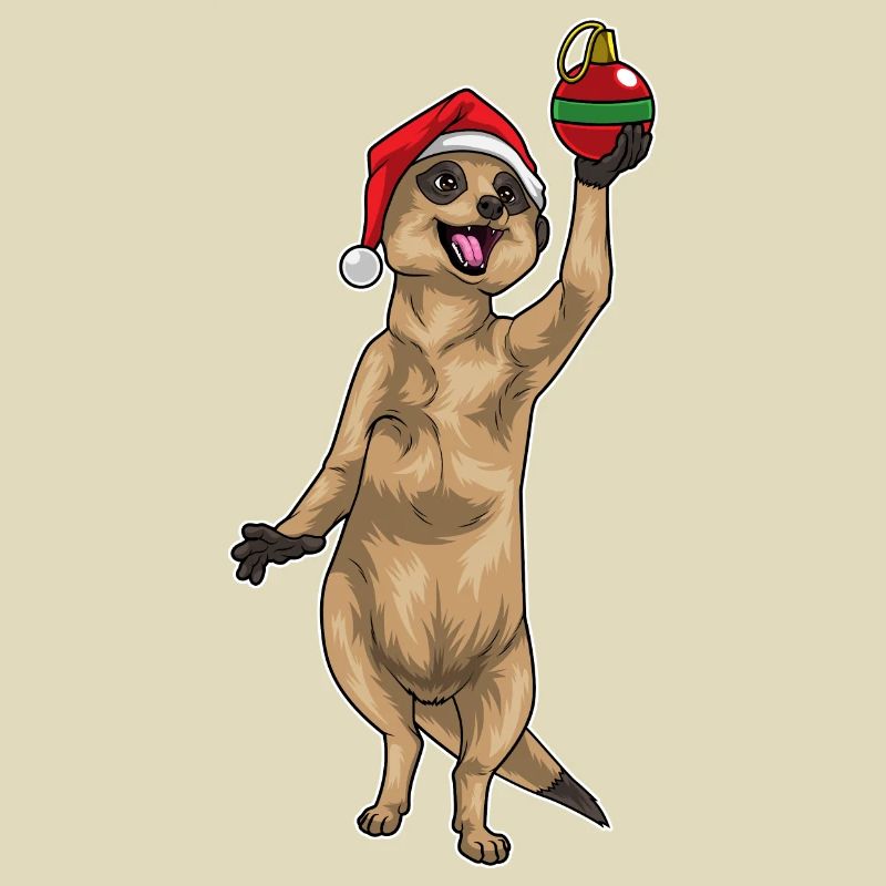 Erdmännchen Weihnachten Weihnachtskugel