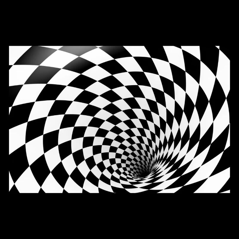 Spirale hypnotique en damier