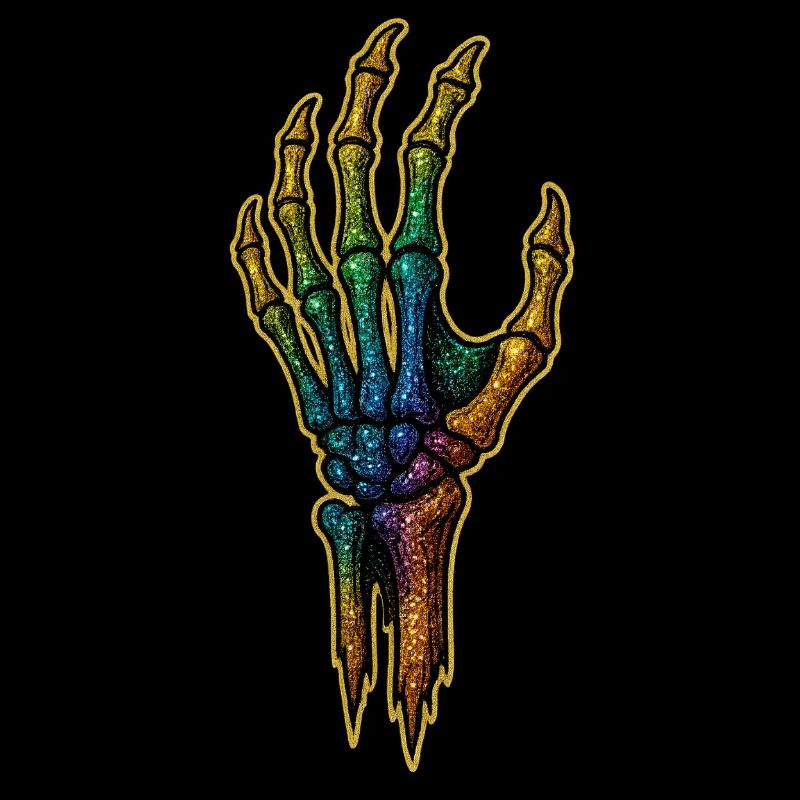 Regenbogen Knochenhand HALLOWEEN 🎃