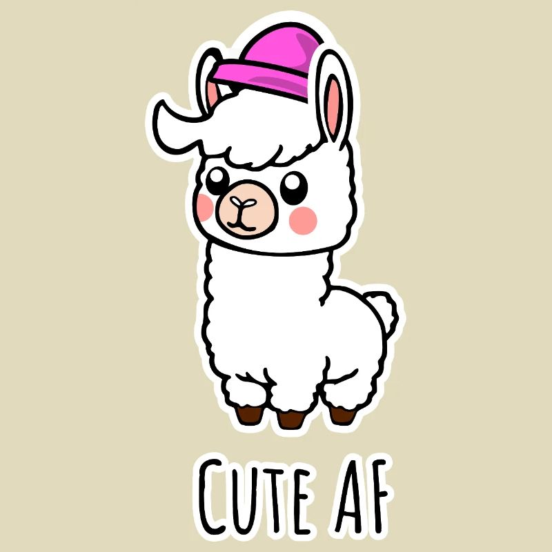 Cute AF Lama Baby oder Alpaka