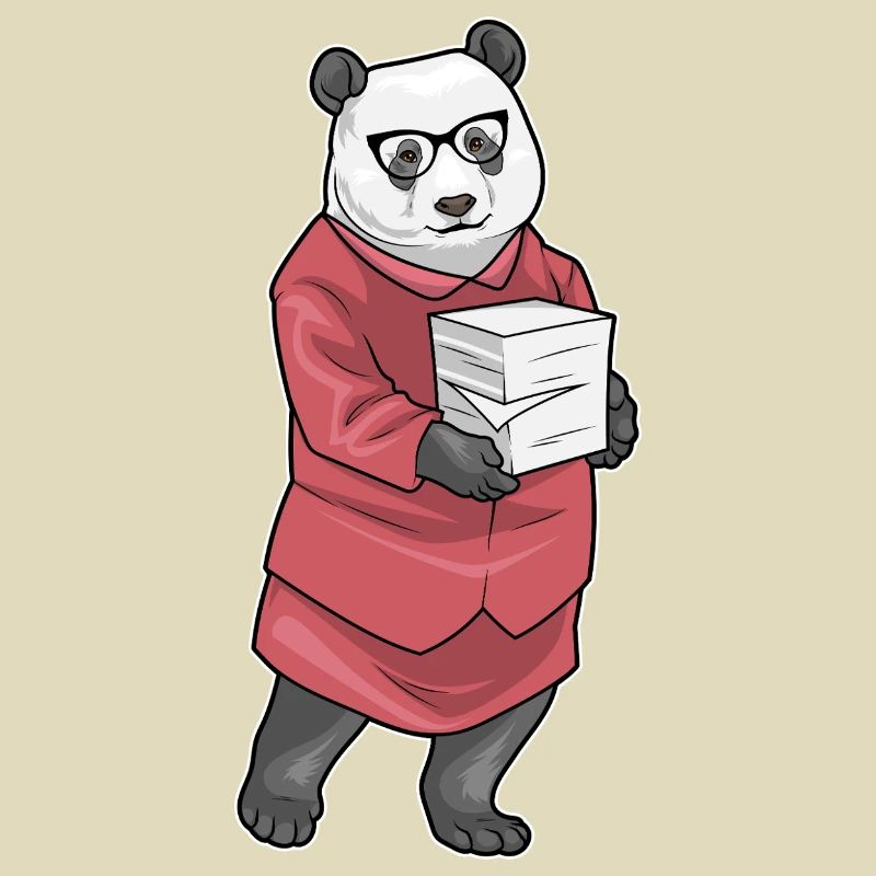 Panda Secretary Paper Stack