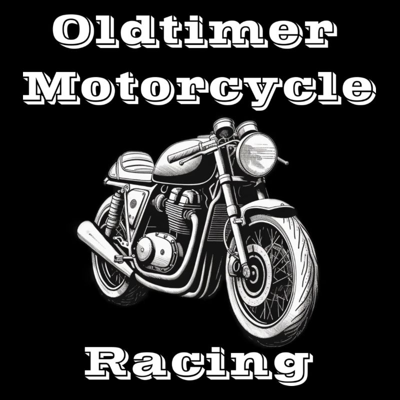 Oldtimer Motorcycle Racing white