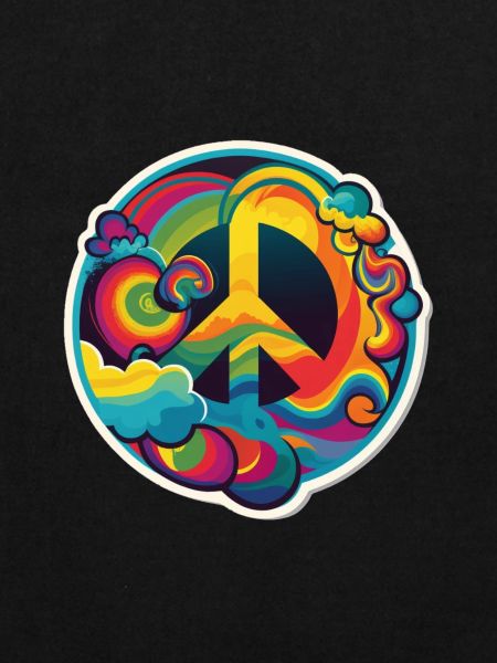 Psychedelisches Peace Zeichen