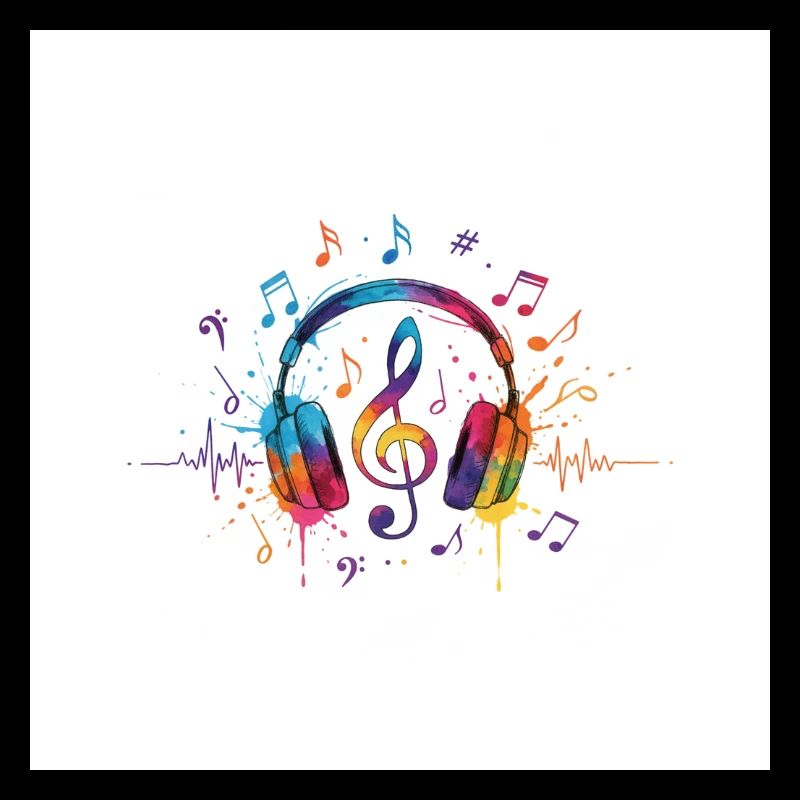 Conception musicale colorée pour casques