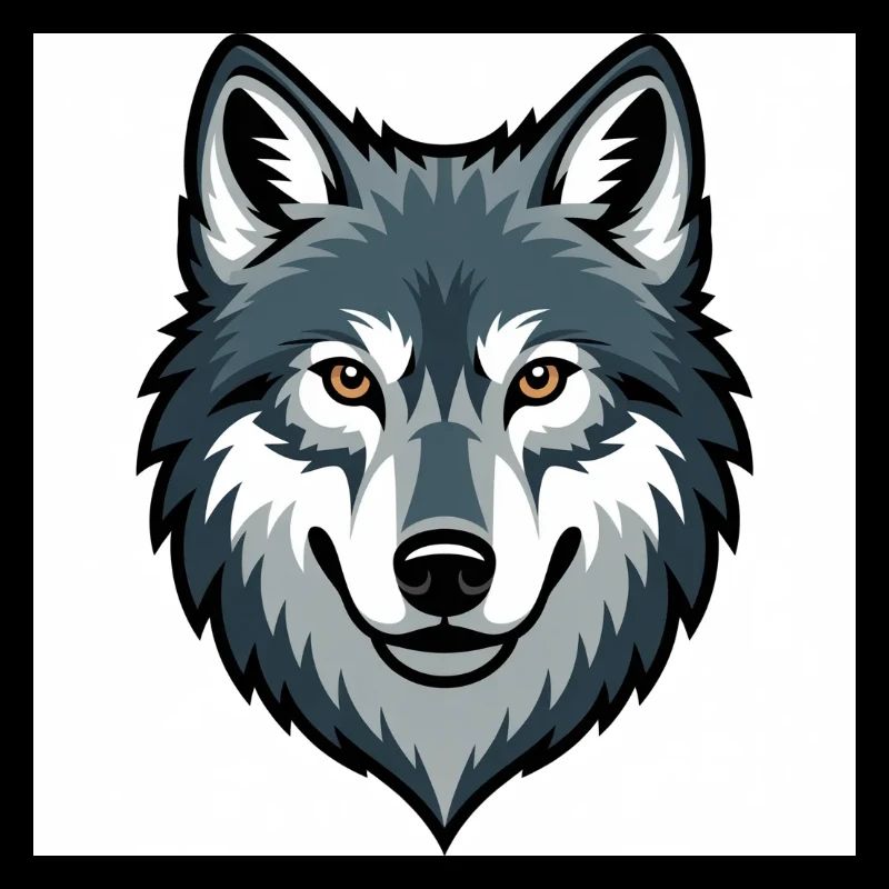 Wolf Head – stylized illustration