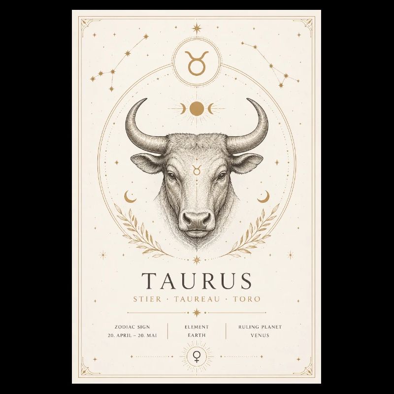 Stier Sternzeichen Kosmos-Illustration