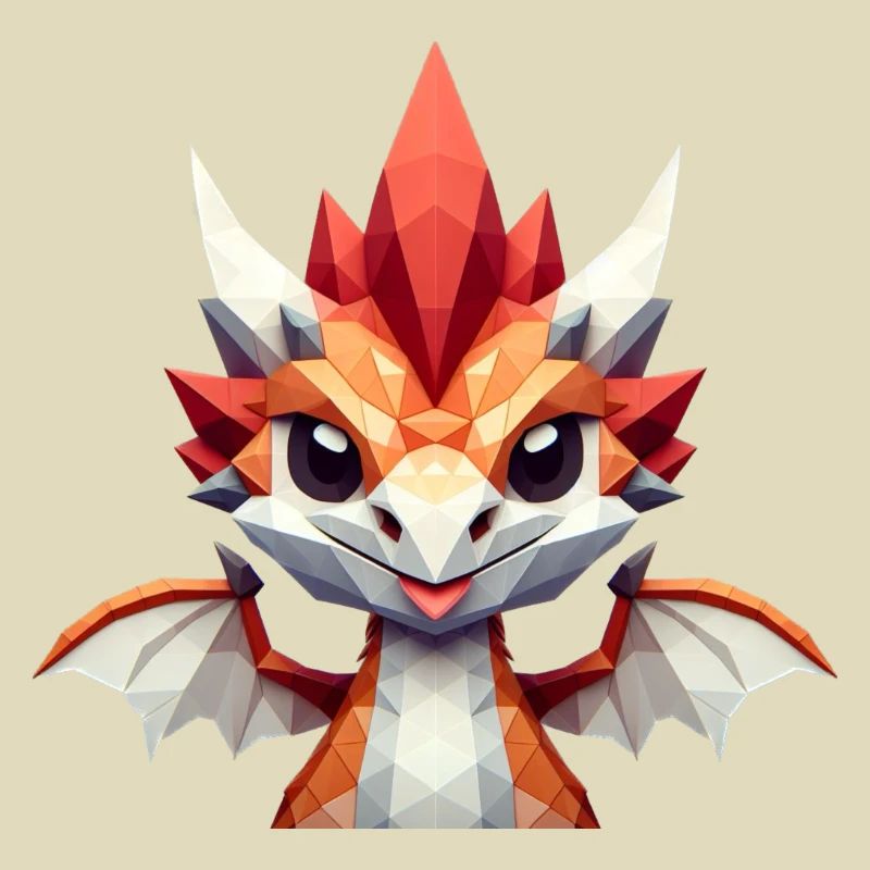 A small dragon in polygon style