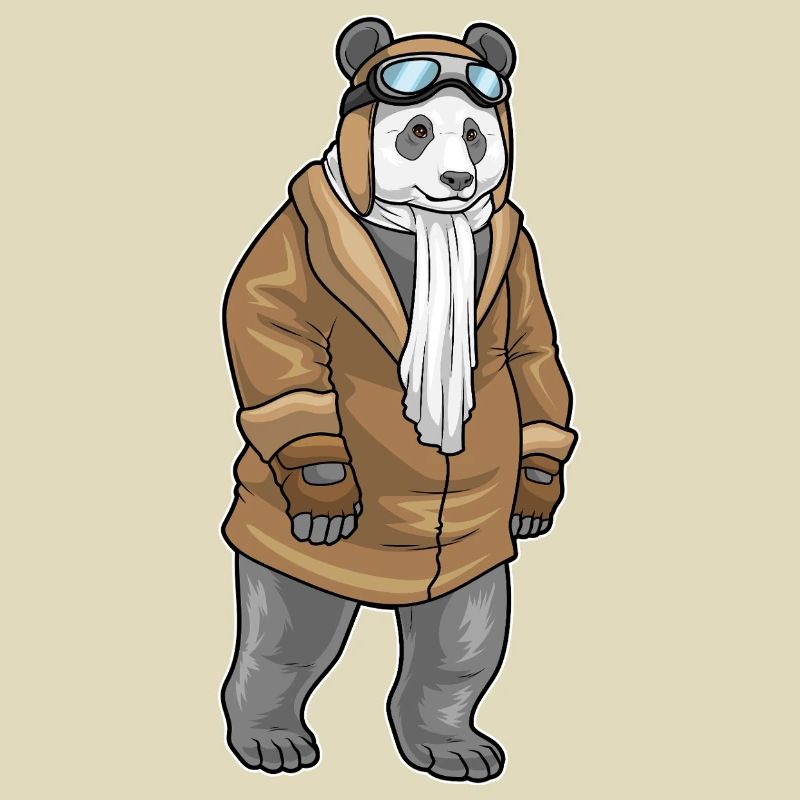 Panda Pilot Cap