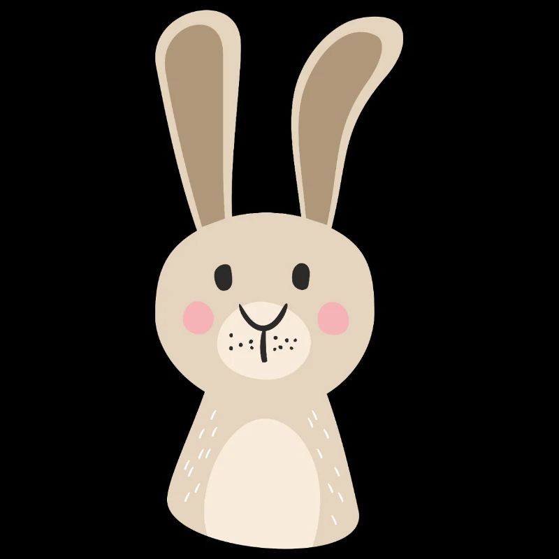 mignon lapin sautant imprimé de dessin animé