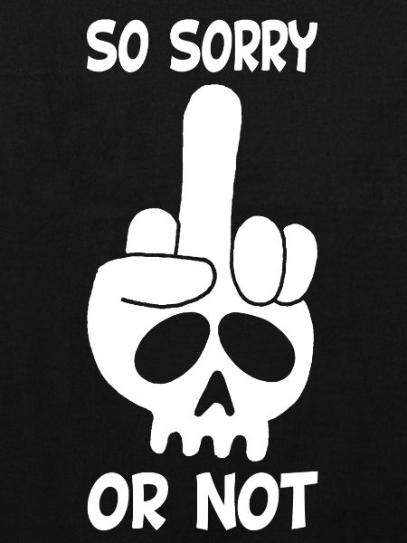 Rude White Skull
