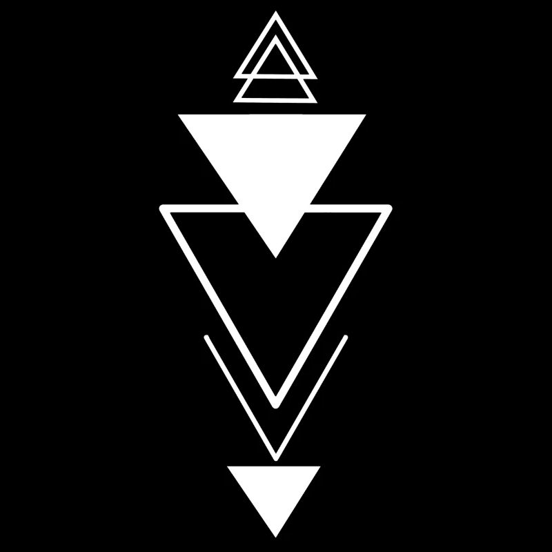 Symbole triangulaire (blanc)