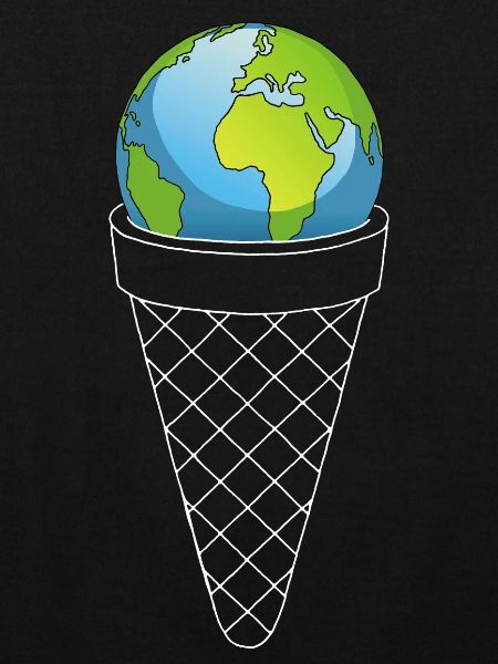 Eis vom Planeten Erde