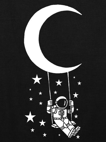 Astronaute sur balançoire lunaire