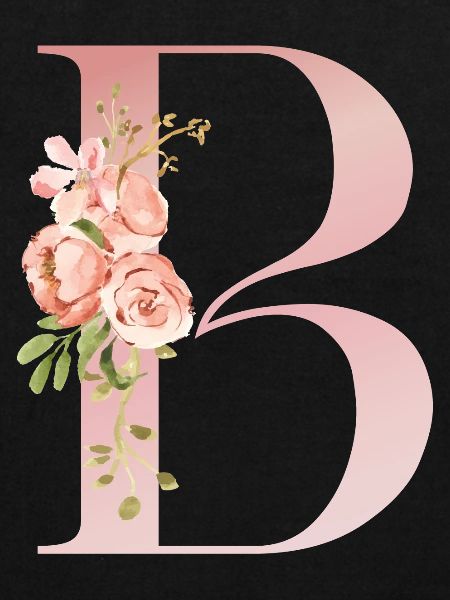 B Pastel Floral