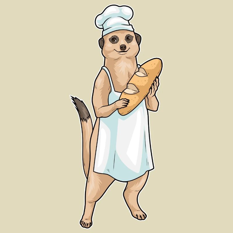 Erdmännchen Bäcker Brot Backen