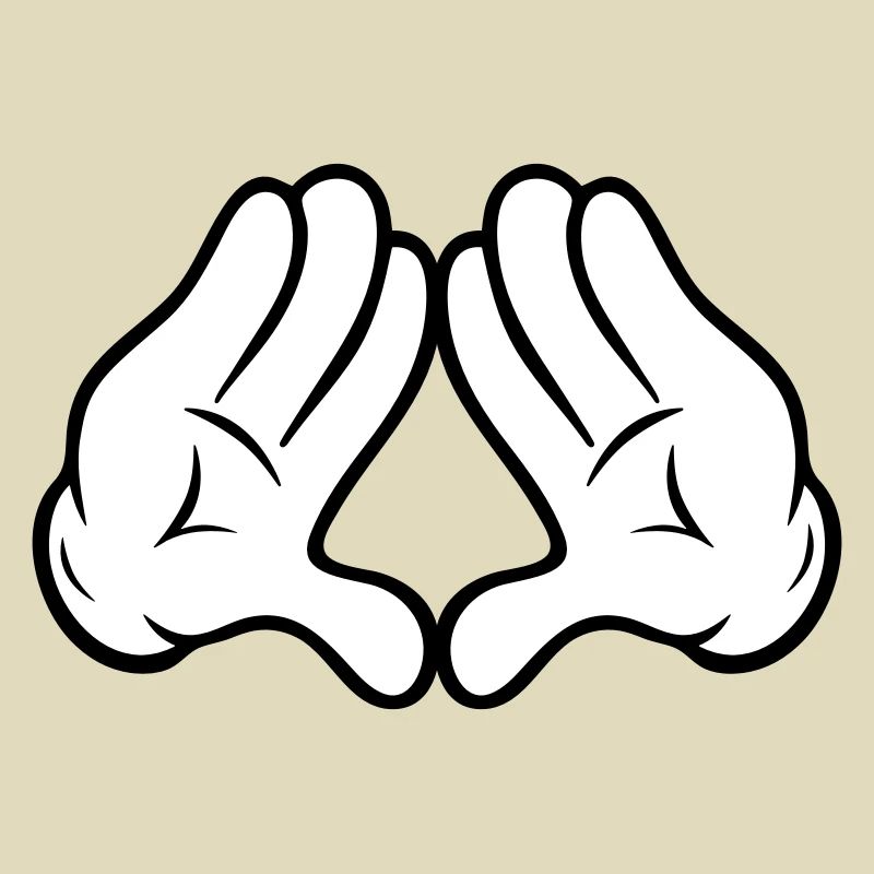 Comic Style Hands Diamond Pyramid Triangle Diamond