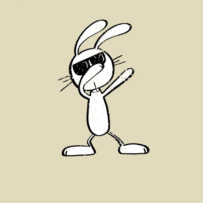 Vintage Dab Dance Bunny - Dabbing Easter Bunny