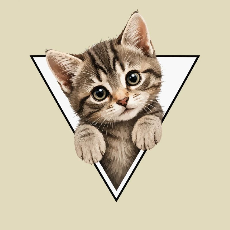 Chaton dans le triangle