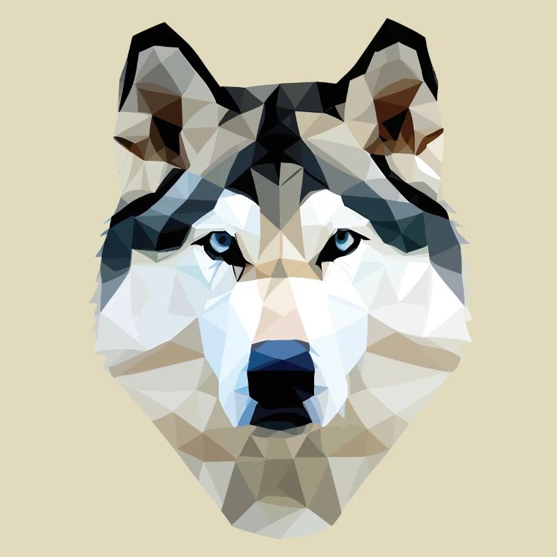 Polygone de chien husky