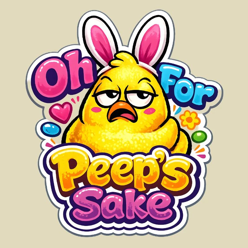 For Peeps Sake Happy Easter Easter Chick Vintage