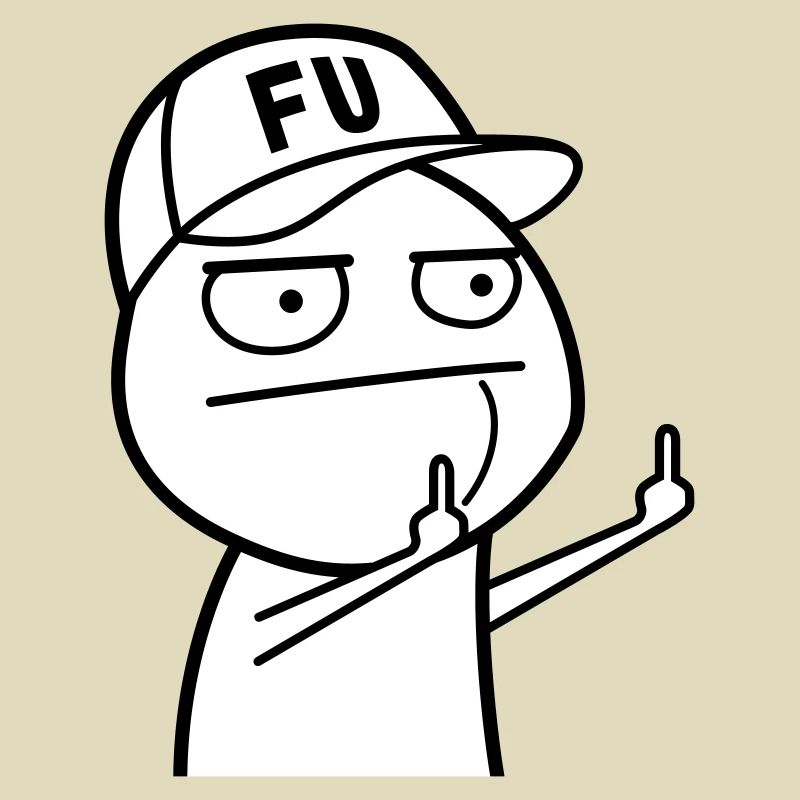 FU Meme mit Basecap (Farben änderbar)