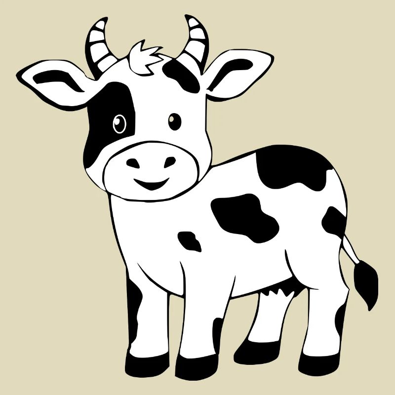 Schwarze Kuh schwarz Geschenk Bauern