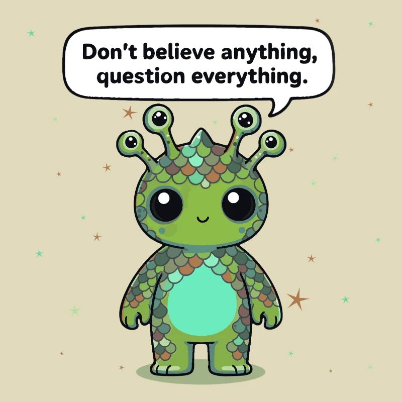 Curious Alien - Statement: Question everything