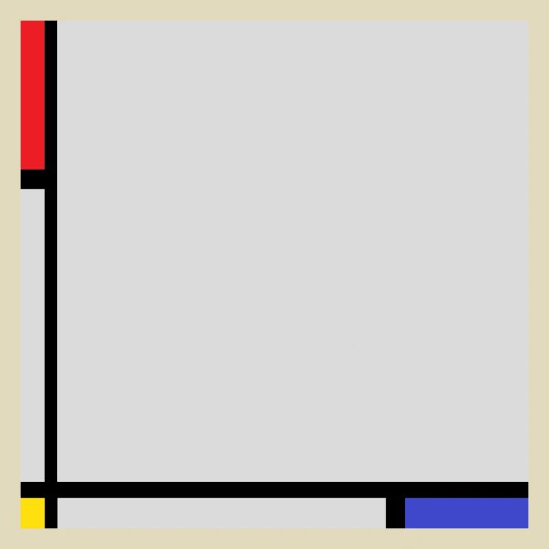 Composition dans le style de Mondrian.