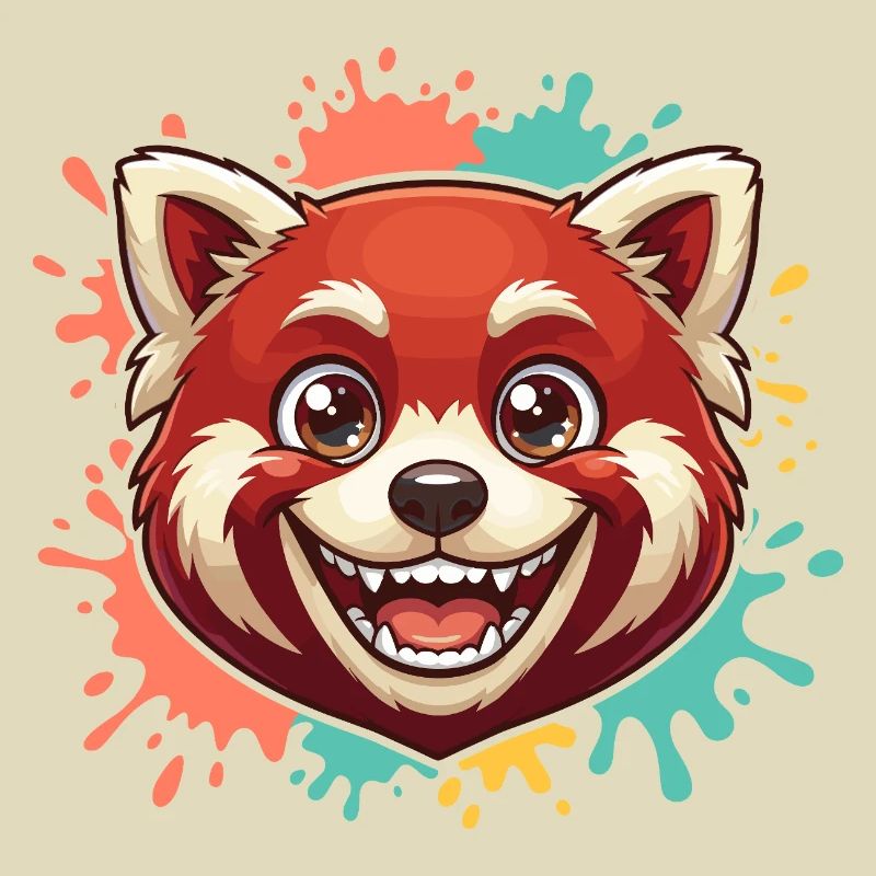Panda Rouge Éclaboussure
