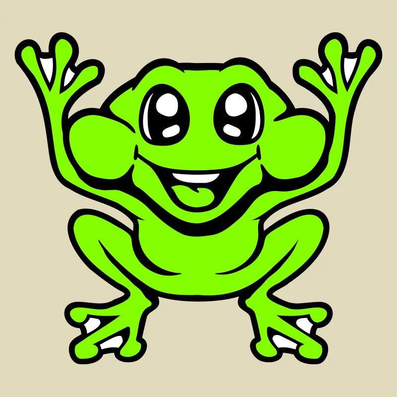 Frog Toad Laughs Funny Jumping Happy Comic