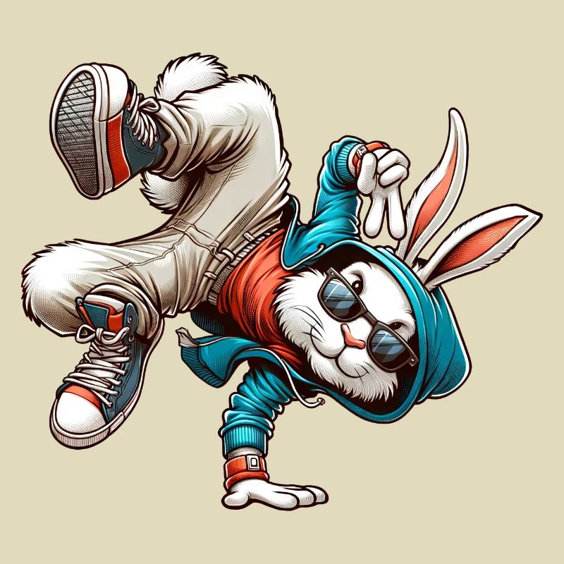Easter Easter Bunny Dancing Breakdance