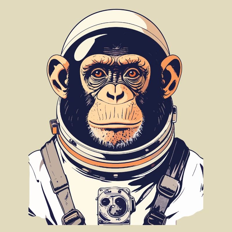 Astronaut Monkey Astronaut Monkey Space Motif
