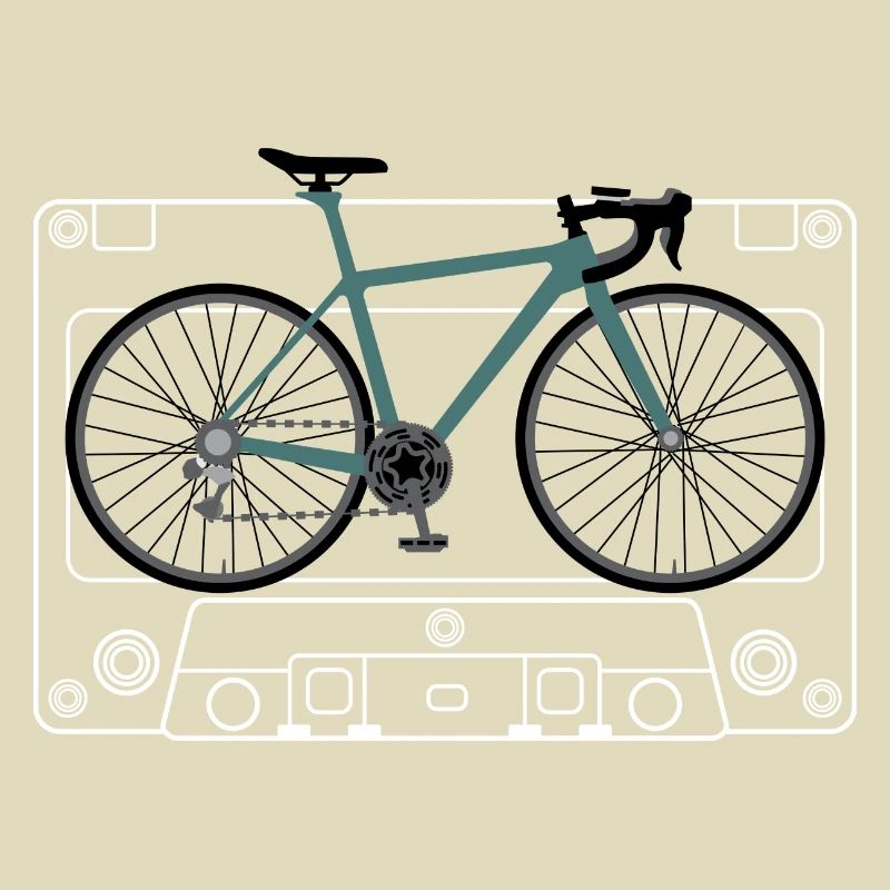 Impression de plan de vélo sarcelle