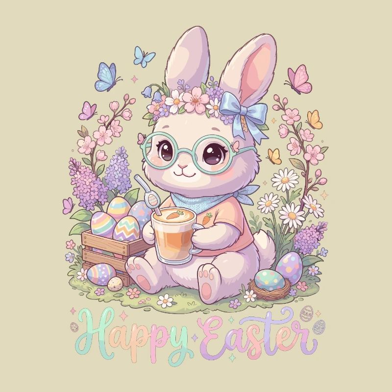 Pastel Bunny Easter Magic « Joyeuses Pâques »