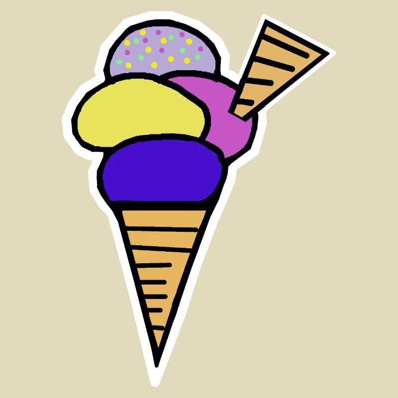 Eiswaffel Eiscreme Eis Kinder Retro