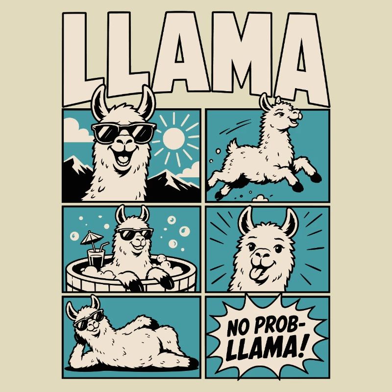 Chill Llama Comic Design