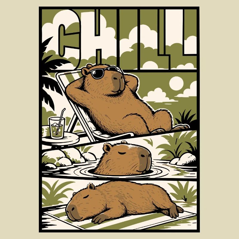 Chill Capybara Relax Design