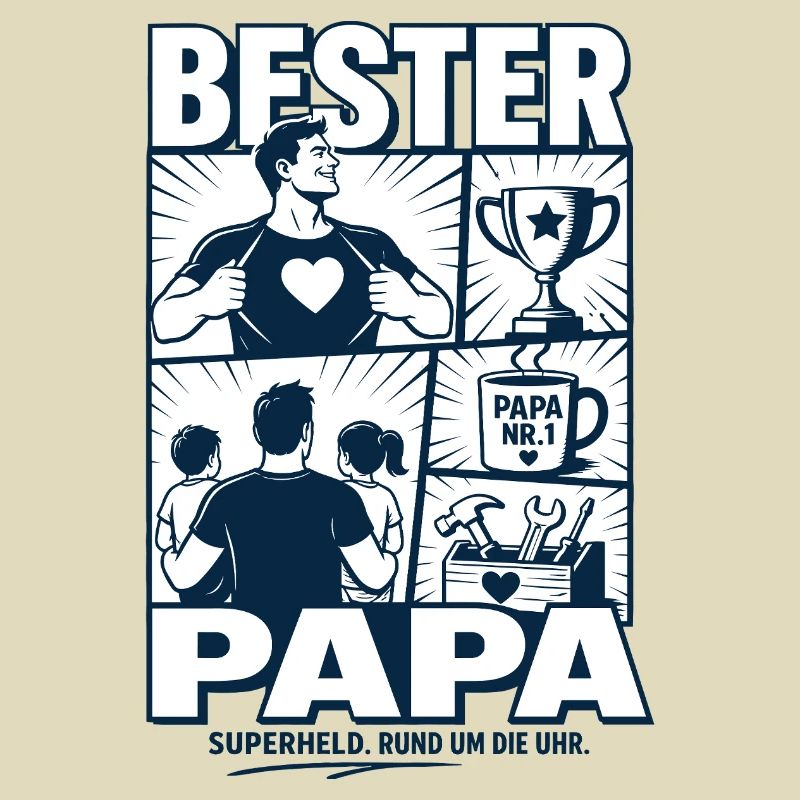 Bester Papa Superheld Design