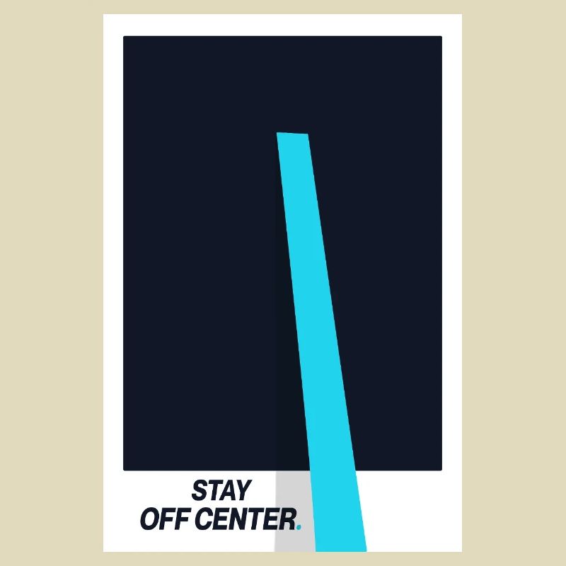 Reste hors du centre. Déclaration de conception moderne