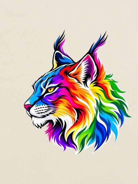 Leuchtender Regenbogen-Luchs
