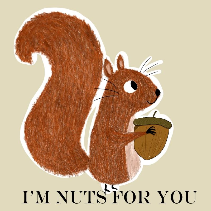 Eichhörnchen mit Eichel