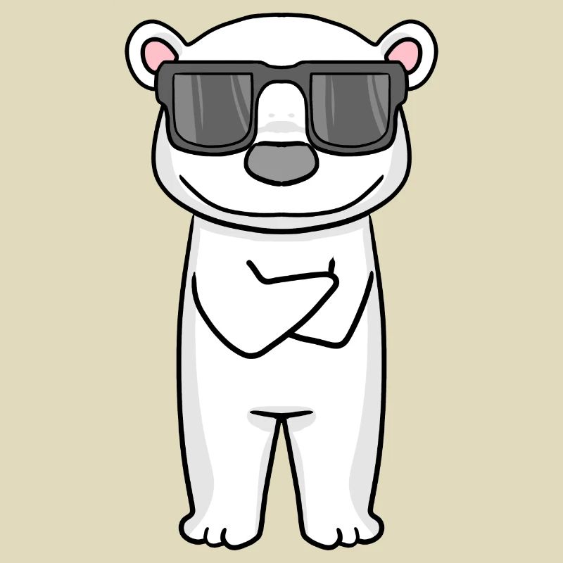 cooler Eisbär mit Sonnenbrille